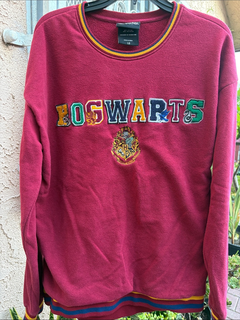 Harry Potter Hogwarts Maroon Crewneck Sweater